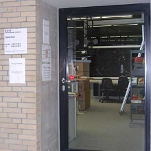 Photo vom Eingang zur Institutsbibliothek