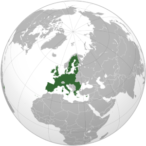 Weltkugel Europa