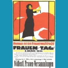 Plakat der Frauenbewegung zum Frauentag 8. März 1914.