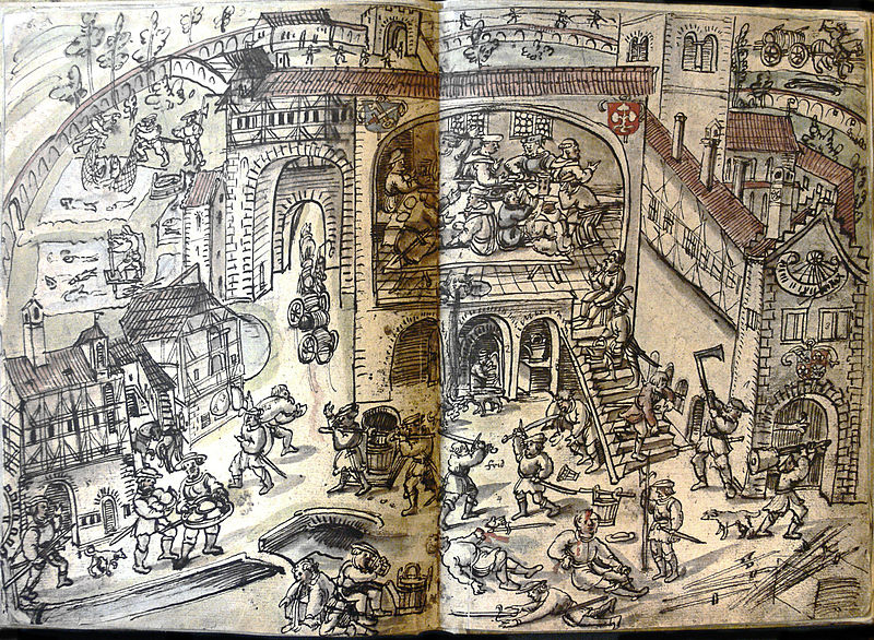Jacob Murer: Weißenauer Chronik (1525), Plünderung des Klosters Weißenau