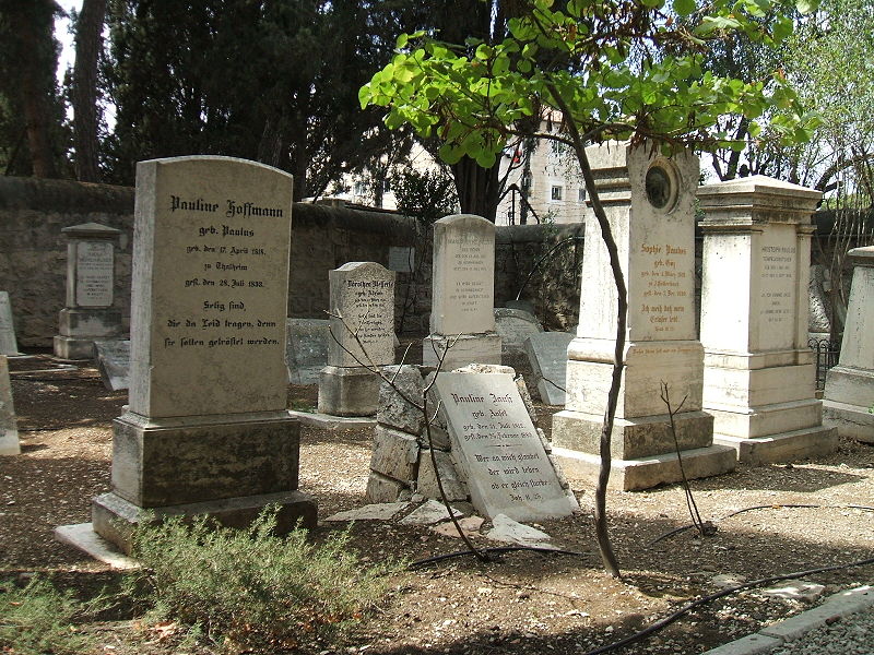 Photo vom Templerfriedhof Jerusalem