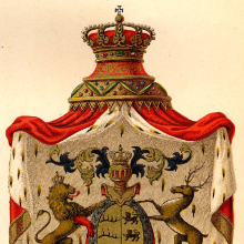 Wappen des Königreichs Württemberg von 1844.