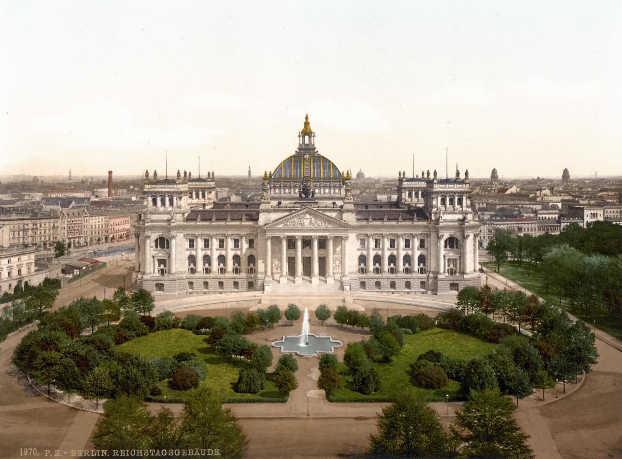 Reichstagsgebäude ca. 1894 bis ca. 1900/Detroit Publishing Co., catalogue J--foreign section. Detroit, Mich. : Detroit Photographic Company, 1905/Library of Congress Prints and Photographs Division Washington, D.C. 20540 USA 